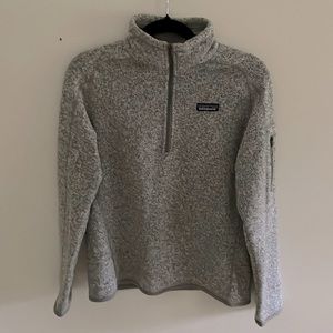 Patagonia Heathered Grey Quarter Zip Sweater
